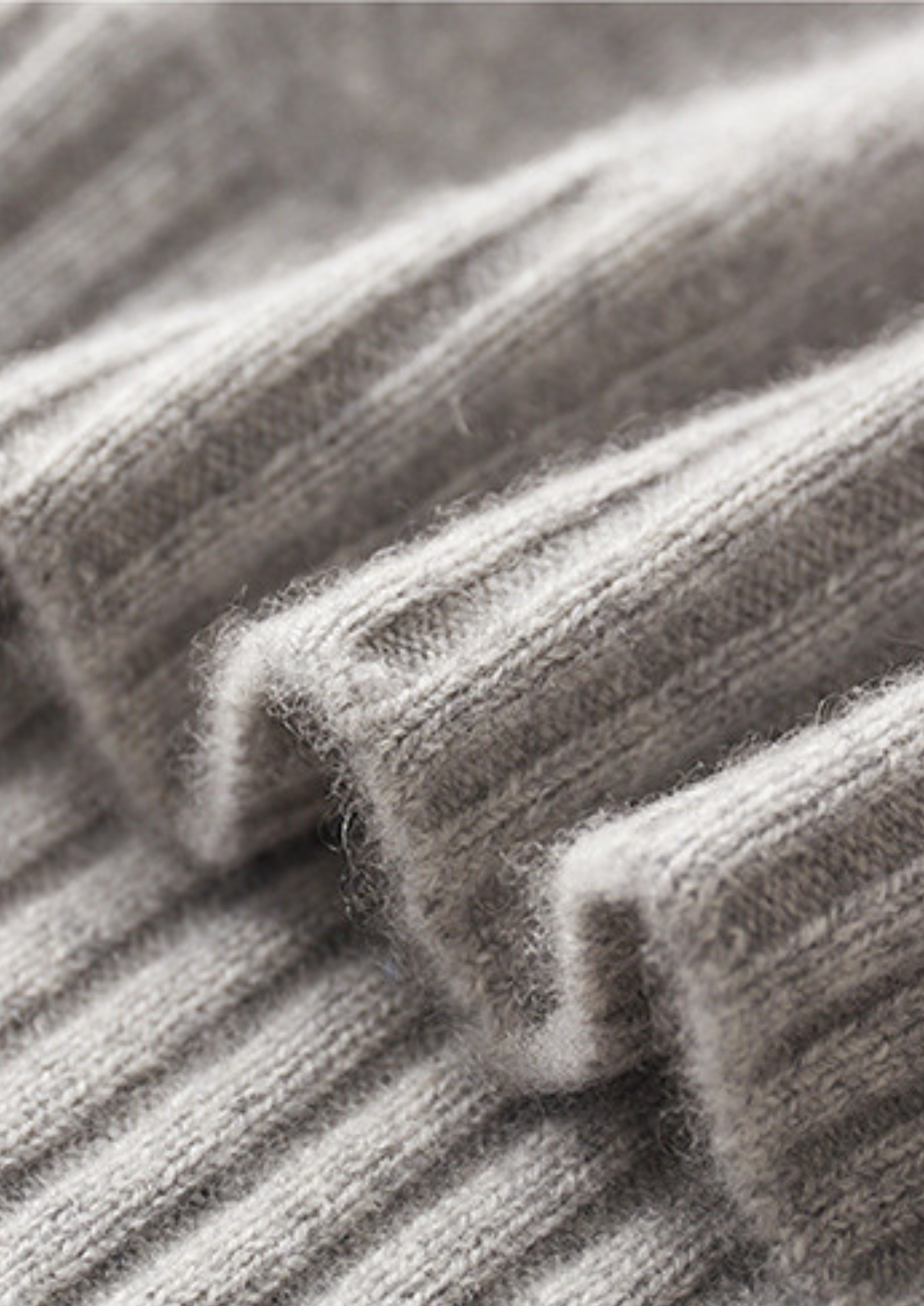 Kashmir Grå Tröja Mockneck Regular Fit 2