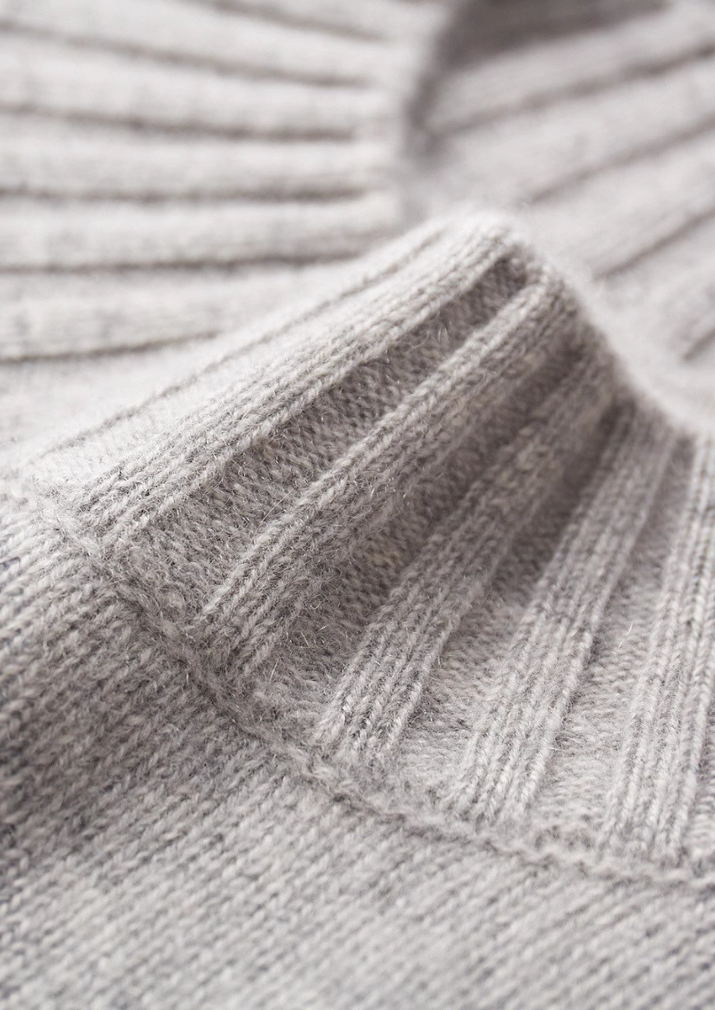 Kashmir Grå Tröja Mockneck Regular Fit 3
