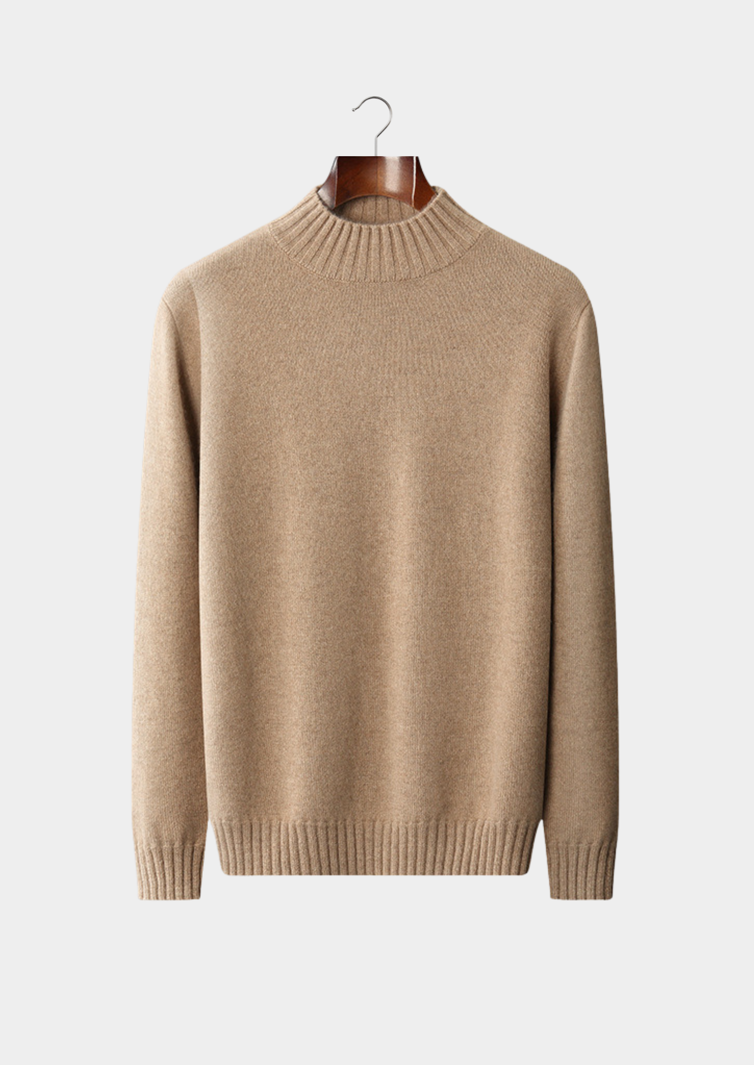 Kashmir Grå Tröja Mockneck Regular Fit 4