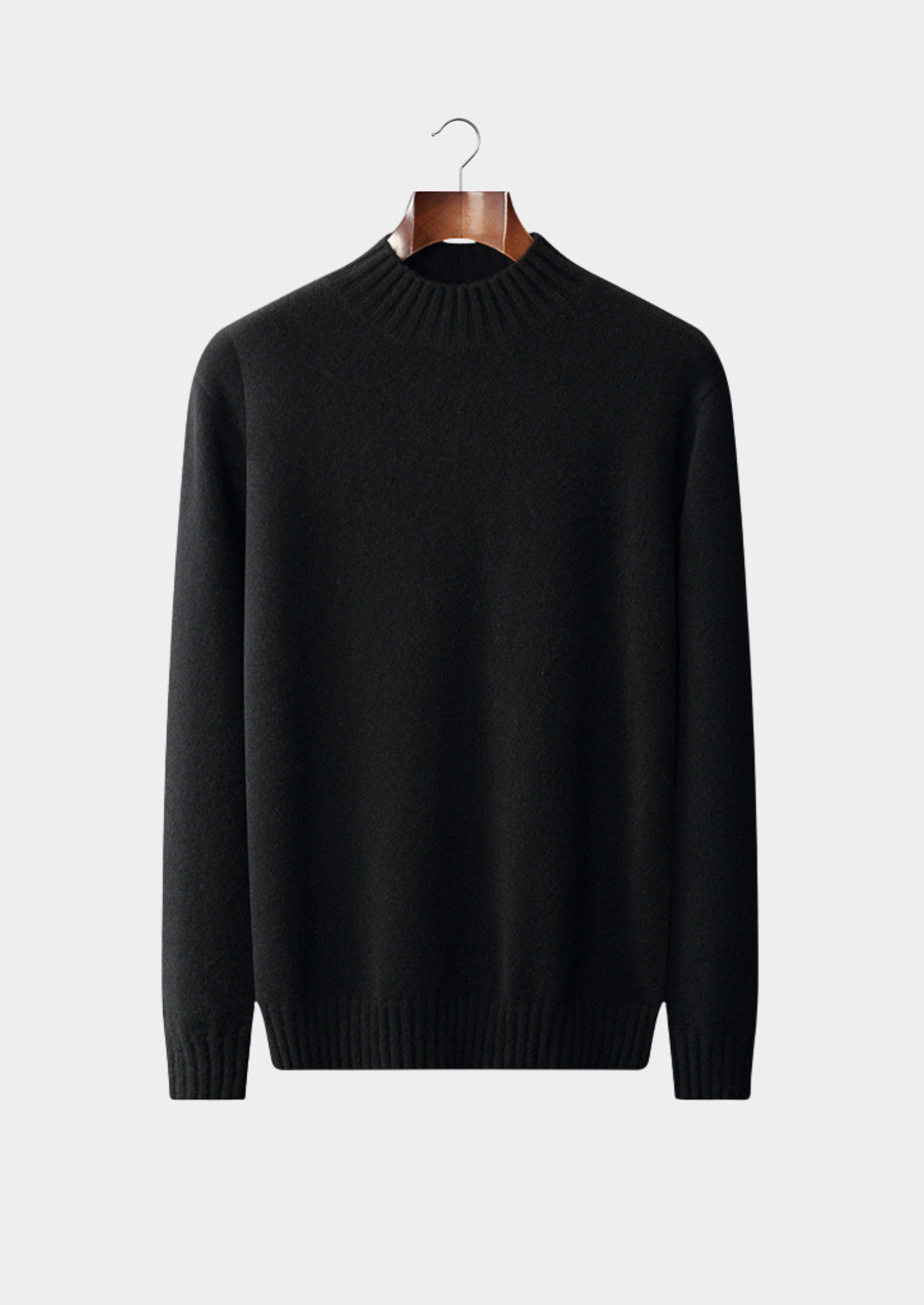 Kashmir Grå Tröja Mockneck Regular Fit 6