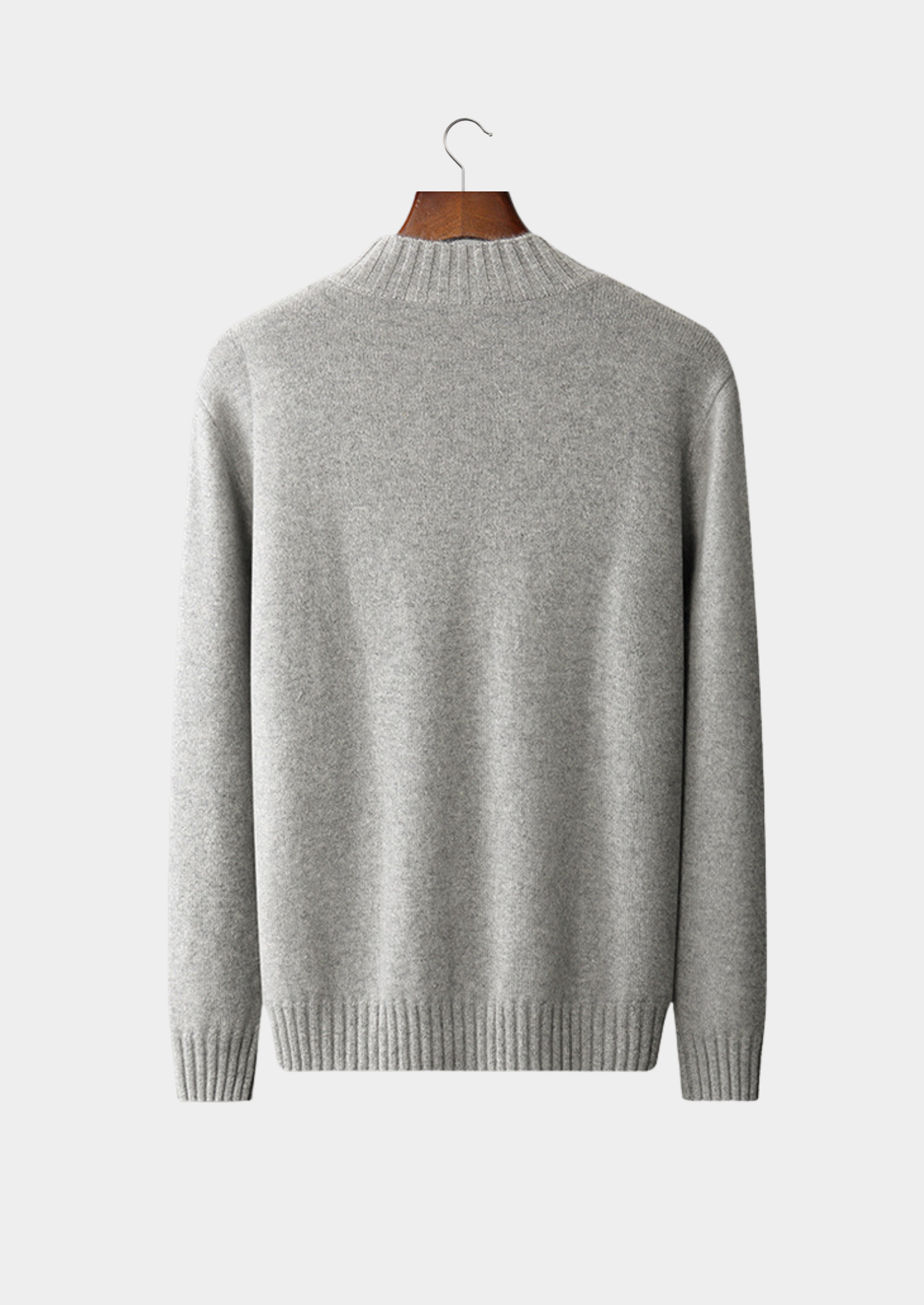 Kashmir Grå Tröja Mockneck Regular Fit 7