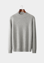 Kashmir Grå Tröja Mockneck Regular Fit 8