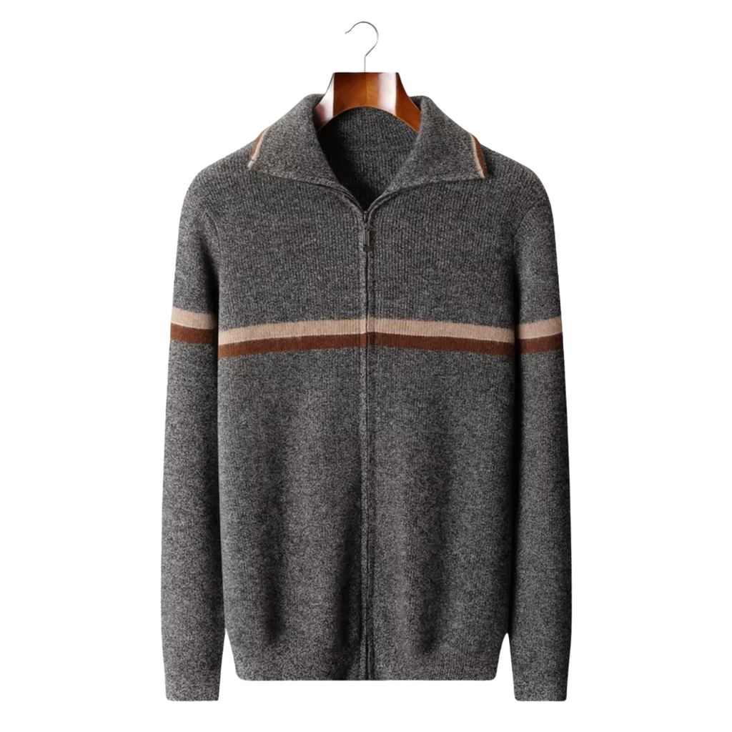 Kashmir Randig Kardigan Mjuk Regular Fit 0