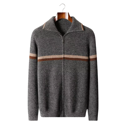 Kashmir Randig Kardigan Mjuk Regular Fit 0
