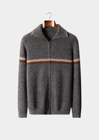 Kashmir Randig Kardigan Mjuk Regular Fit 8