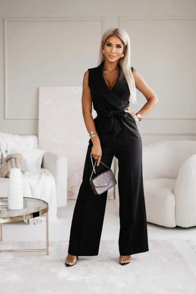 Korsad ärmlös jumpsuit 5