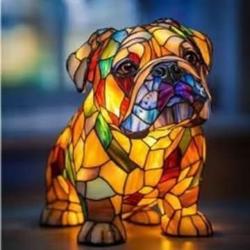 LED-nattlampa med Hundmotiv 4