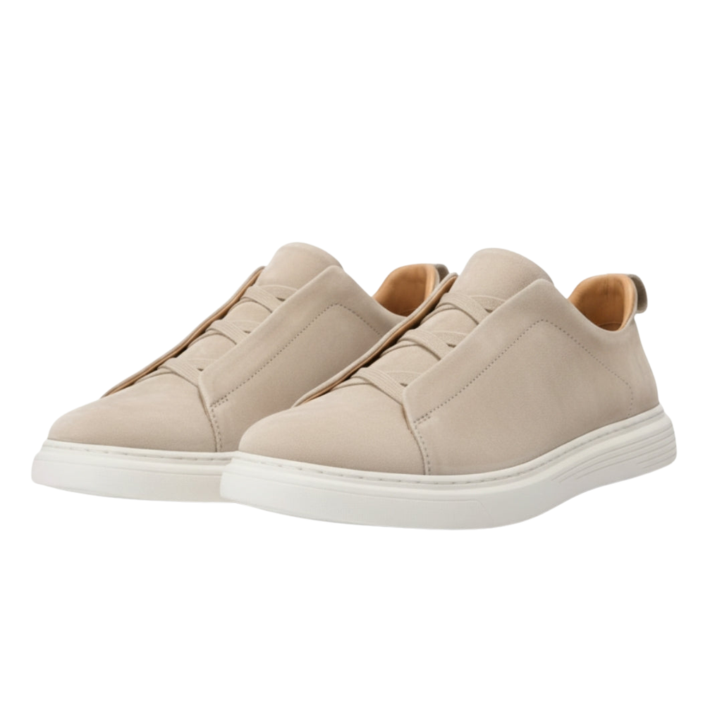 Läder Grå Sneakers Slip-On Regular Fit 0