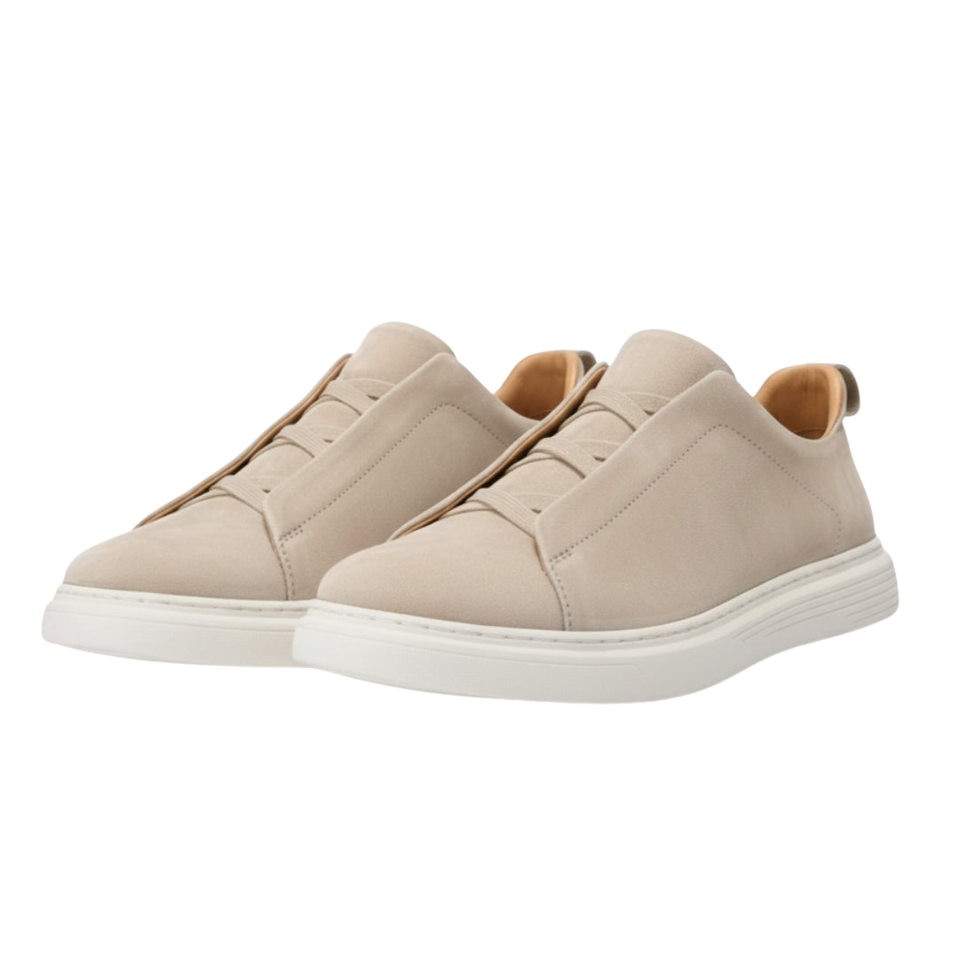 Läder Grå Sneakers Slip-On Regular Fit 0