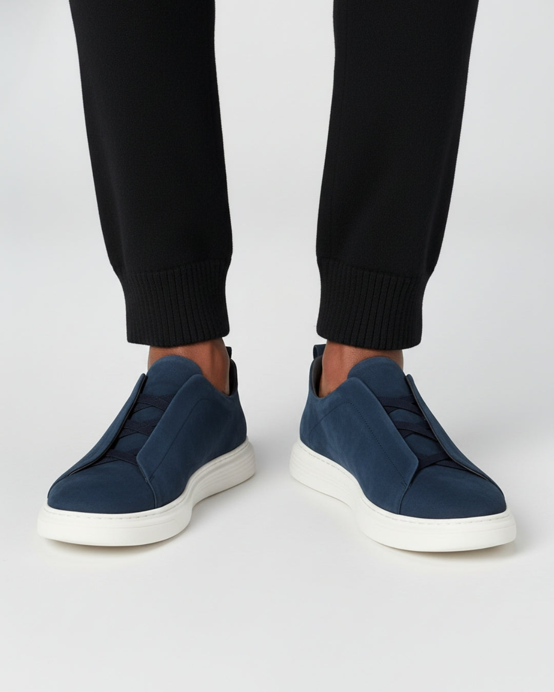 Läder Grå Sneakers Slip-On Regular Fit 5