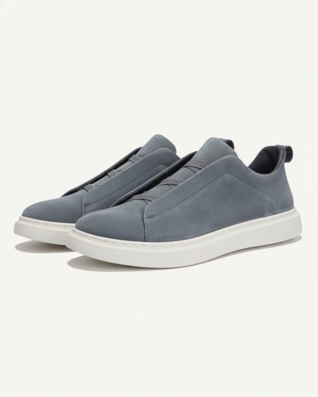 Läder Grå Sneakers Slip-On Regular Fit 6