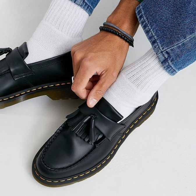 Läder Svart Loafers Klassisk Regular Fit 2