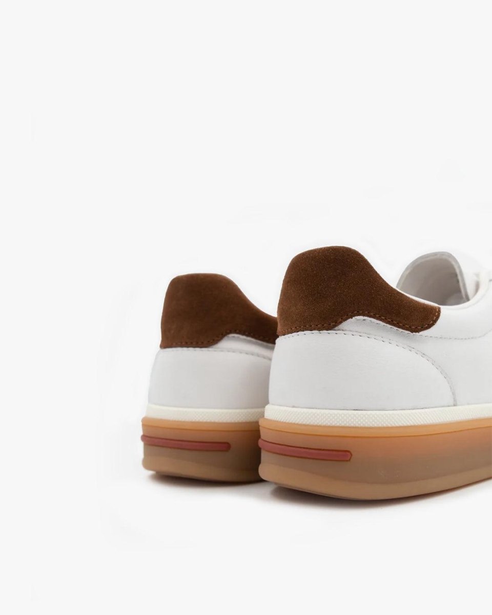 Läder Vit Sneaker Polerad Regular Fit 2
