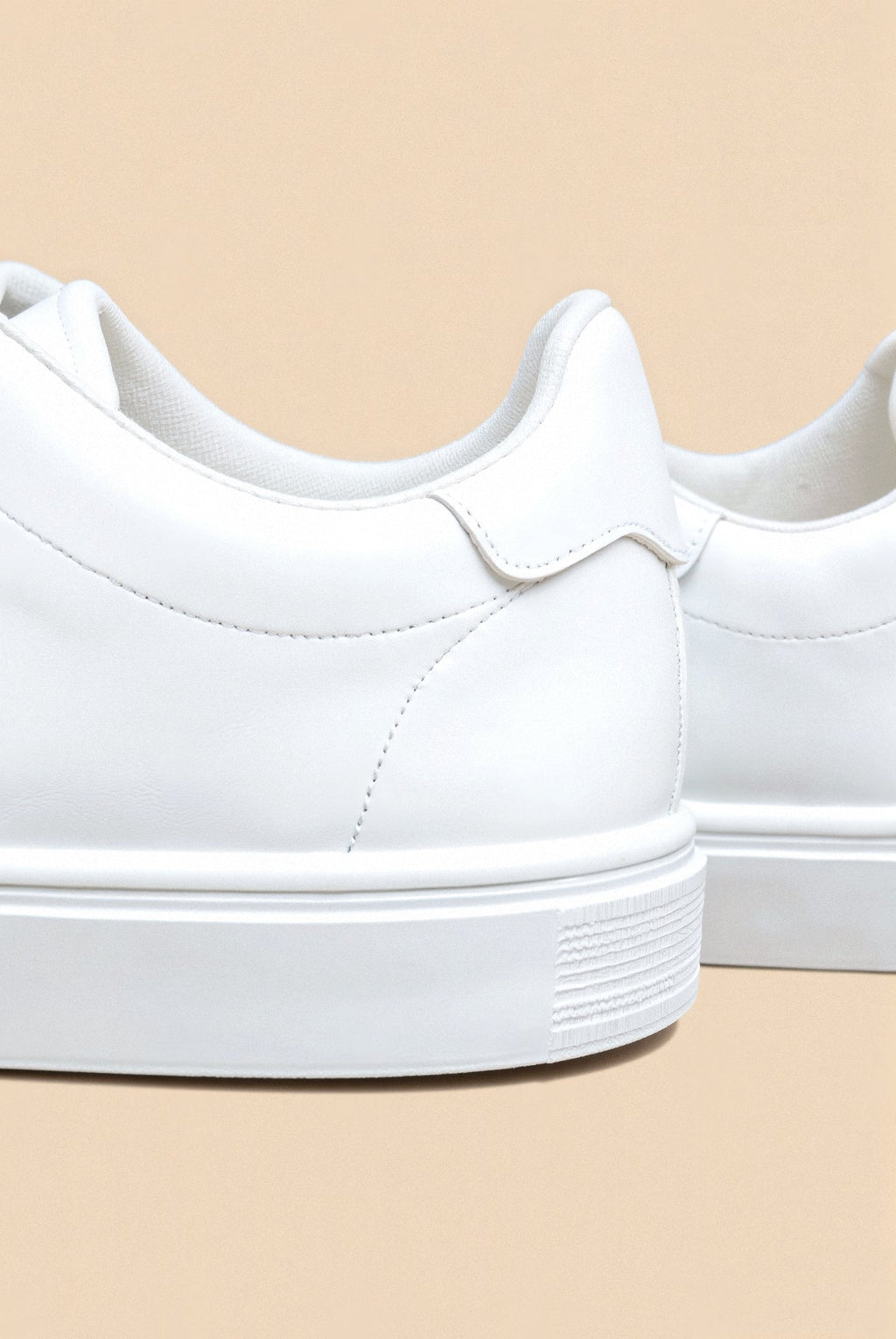 Läder Vit Sneakers Klassisk Design Regular Fit 8