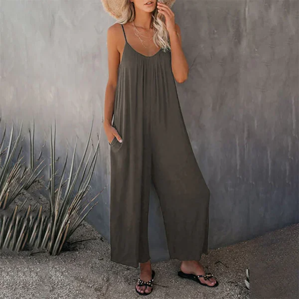 Lätt Sommarjumpsuit Med Fickor 2