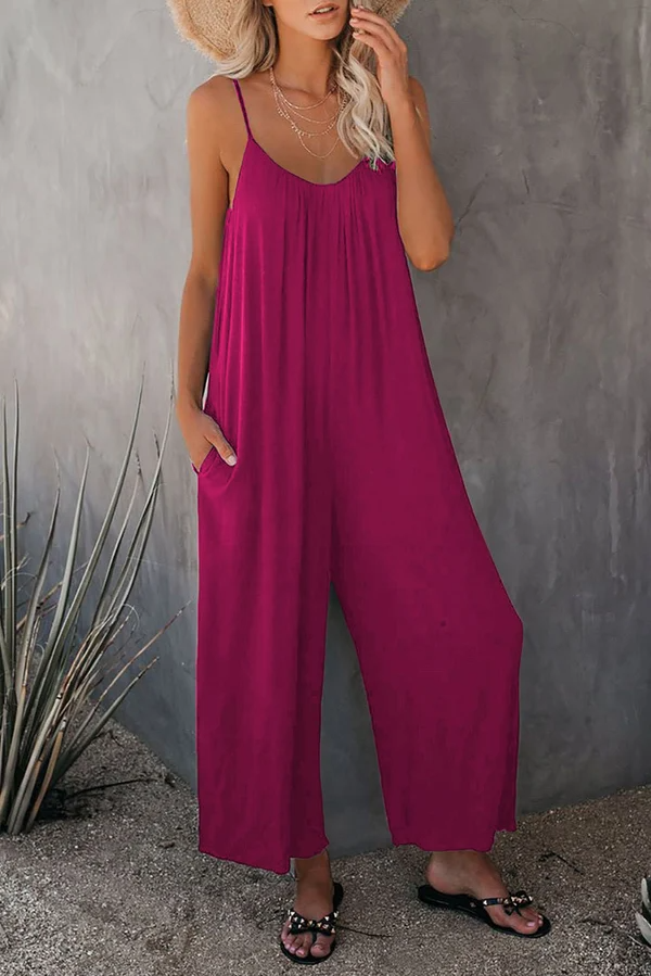 Lätt Sommarjumpsuit Med Fickor 4