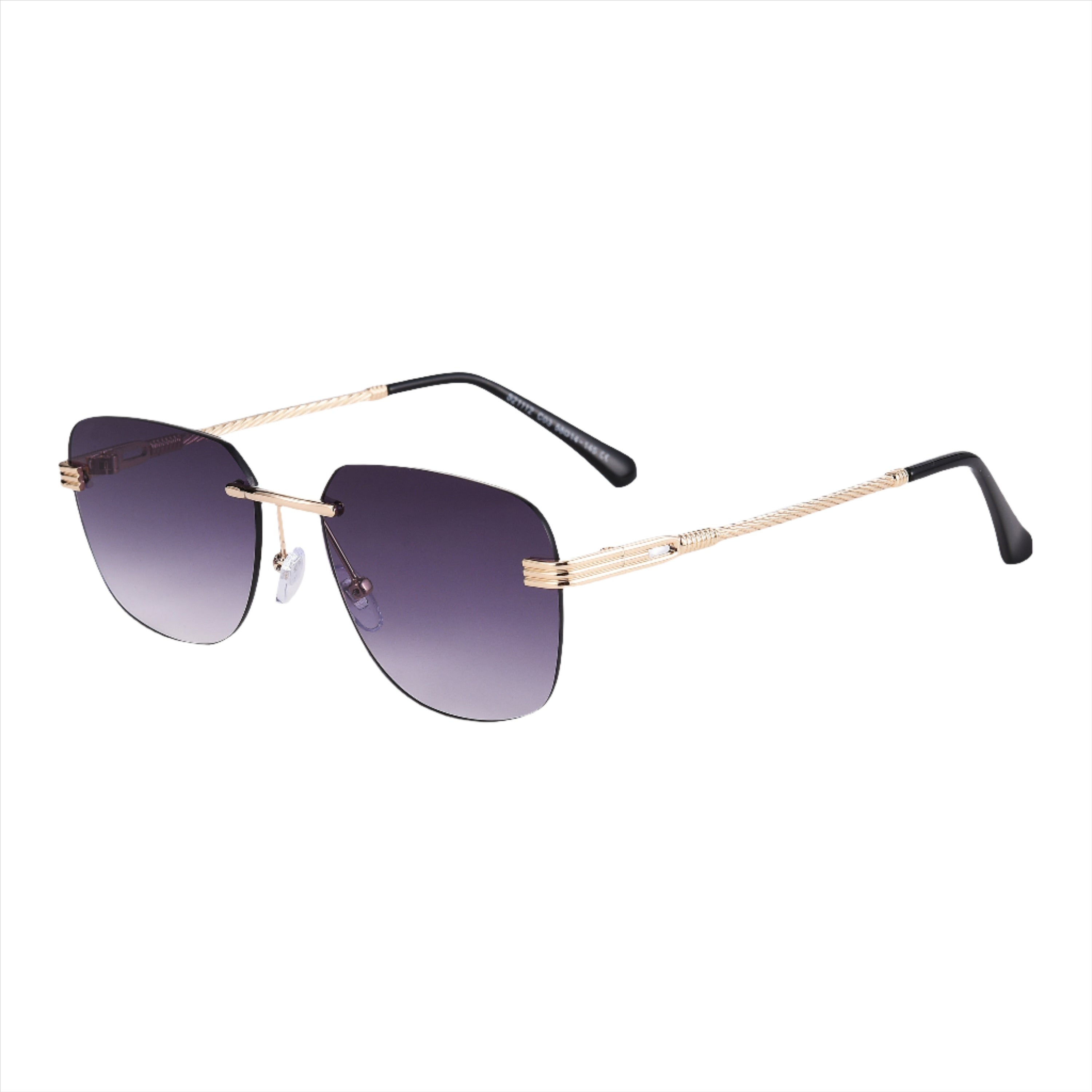 Metall Guld Solglasögon UV-skydd Regular Fit 0