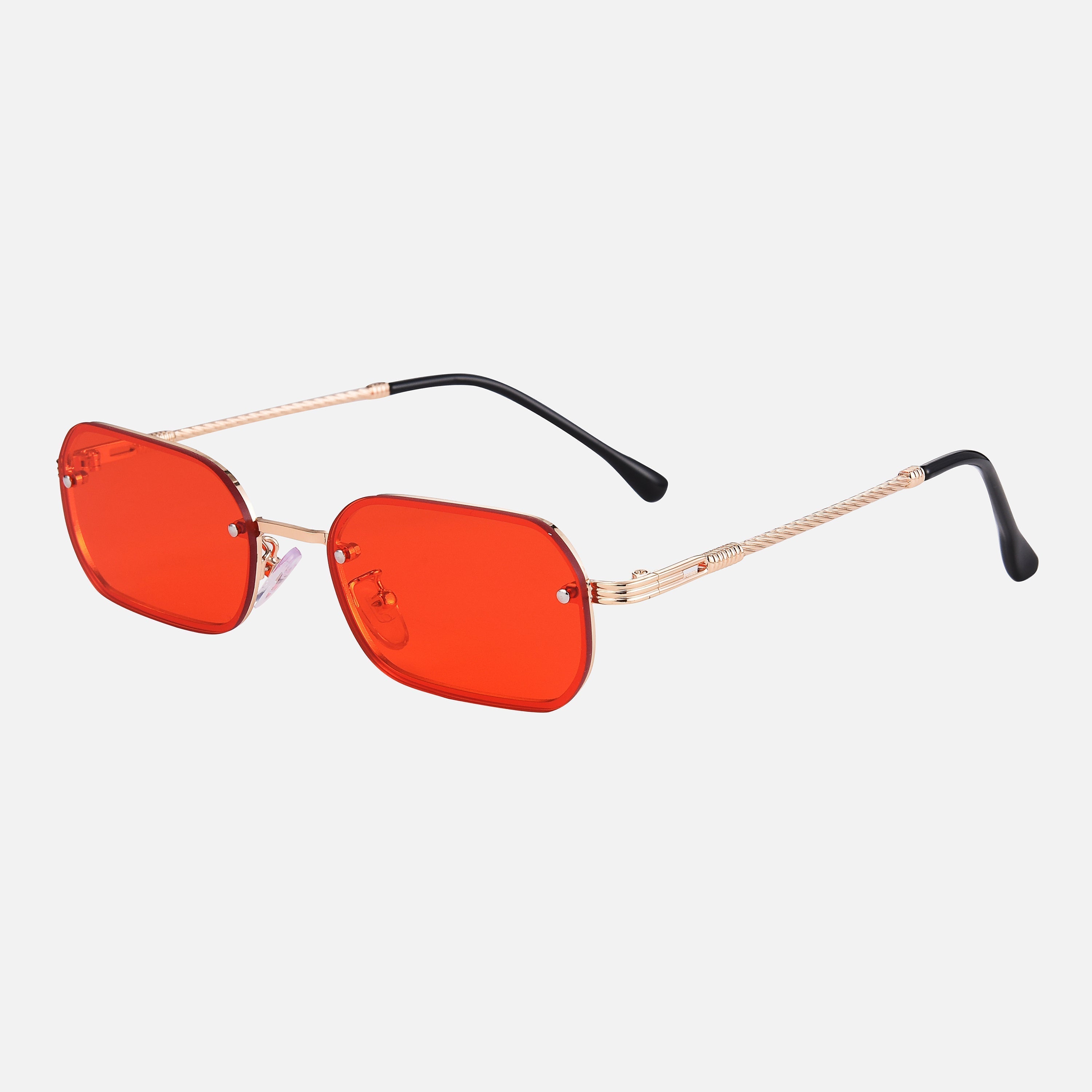 Metall Guld Solglasögon UV-skydd Regular Fit 2