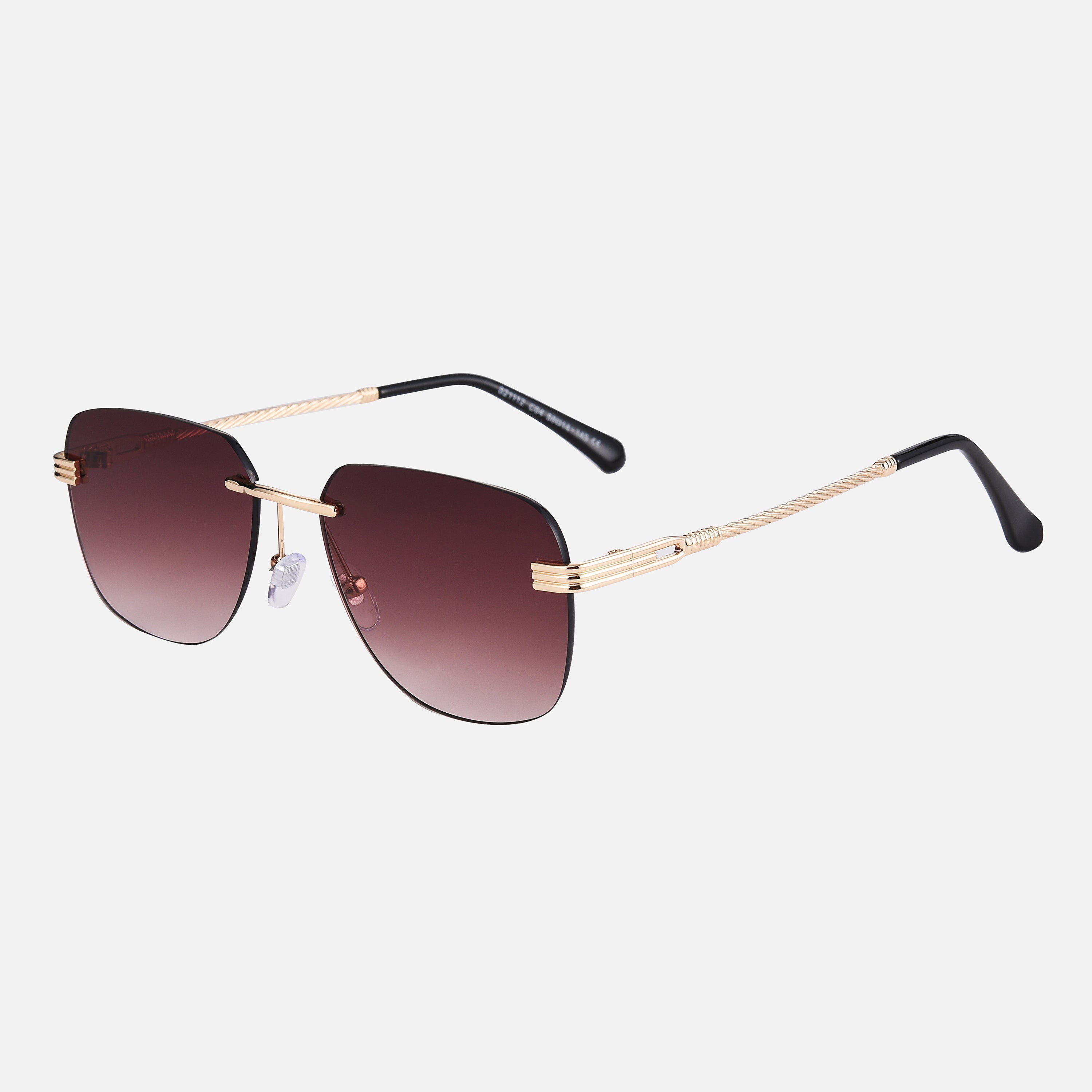 Metall Guld Solglasögon UV-skydd Regular Fit 2