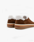 Mocka Grå Sneakers Polerad Yta Regular Fit 2