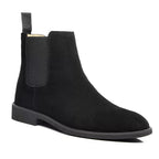 Mocka Svart Chelsea Boots Snörningslös Normal Fit 0