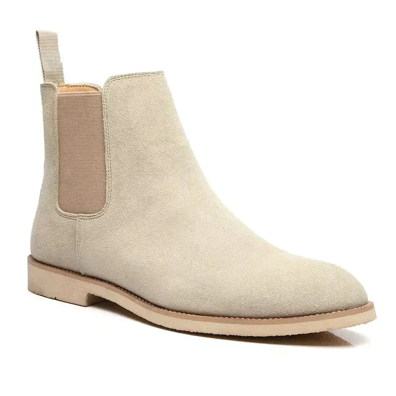 Mocka Svart Chelsea Boots Snörningslös Normal Fit 1