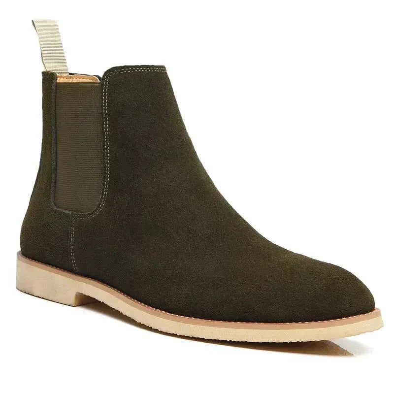 Mocka Svart Chelsea Boots Snörningslös Normal Fit 3