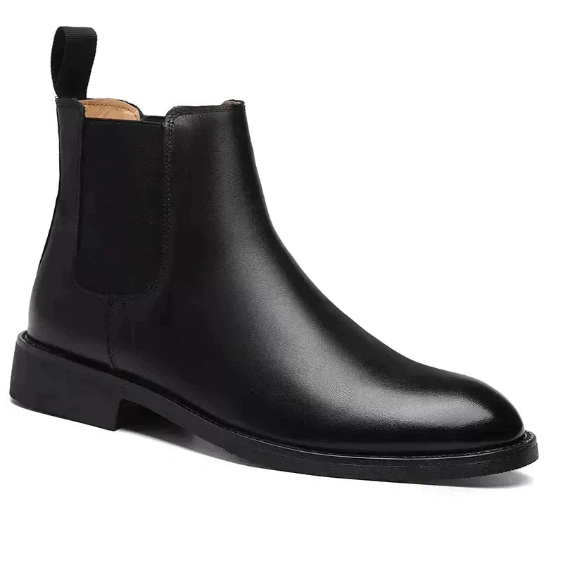 Mocka Svart Chelsea Boots Snörningslös Normal Fit 5