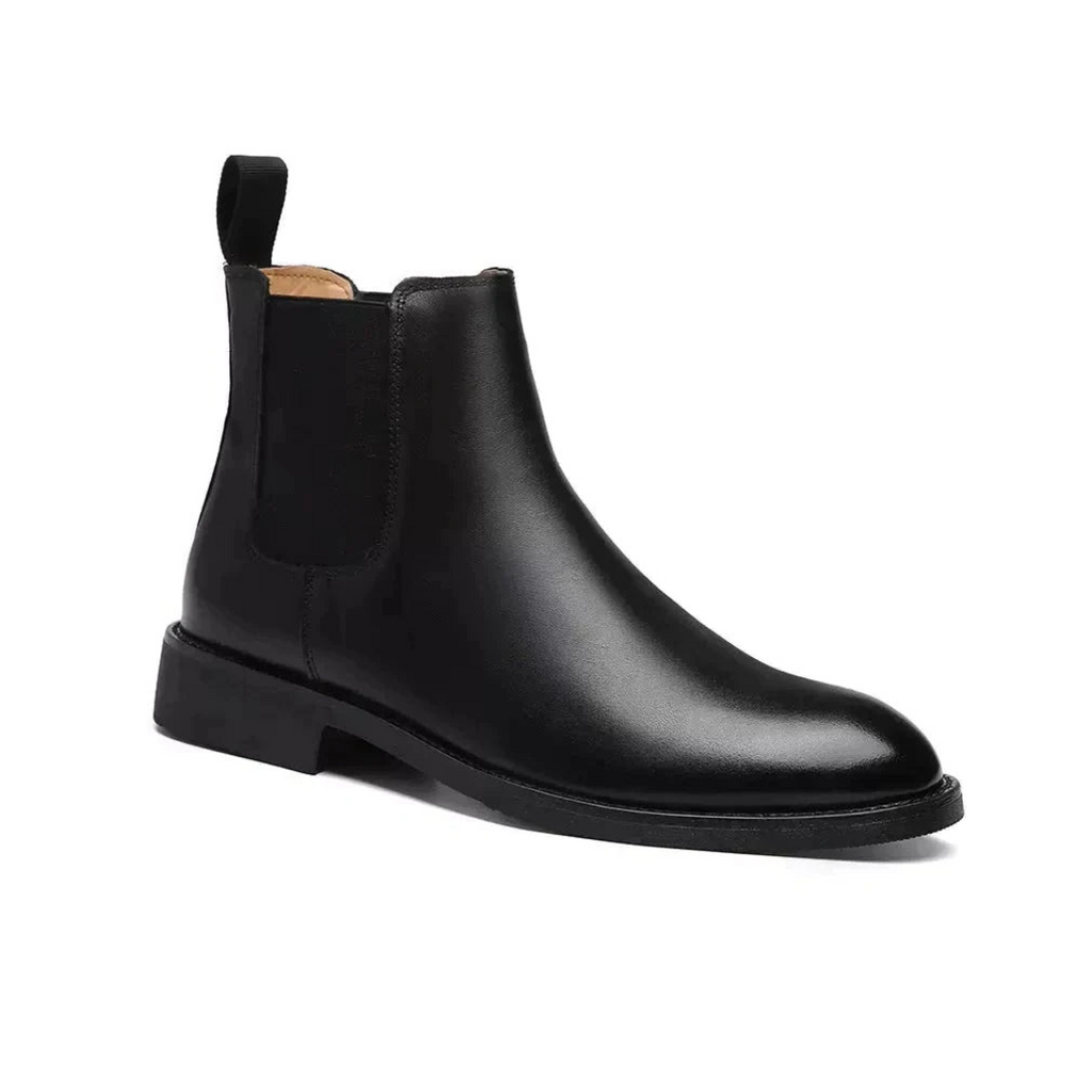 Mocka Svart Chelsea Boots Snörningslös Normal Fit 6