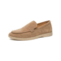 Mocka Svart Loafers Detaljerade Sömmar Regular Fit 0