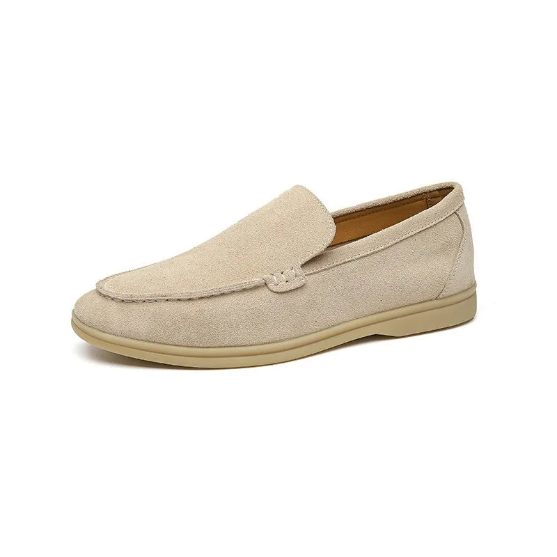 Mocka Svart Loafers Detaljerade Sömmar Regular Fit 2