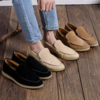 Mocka Svart Loafers Detaljerade Sömmar Regular Fit 3