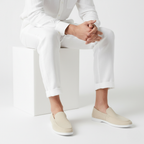 Mocka Svarta Loafers Detaljerad Sömn Regular Fit 3