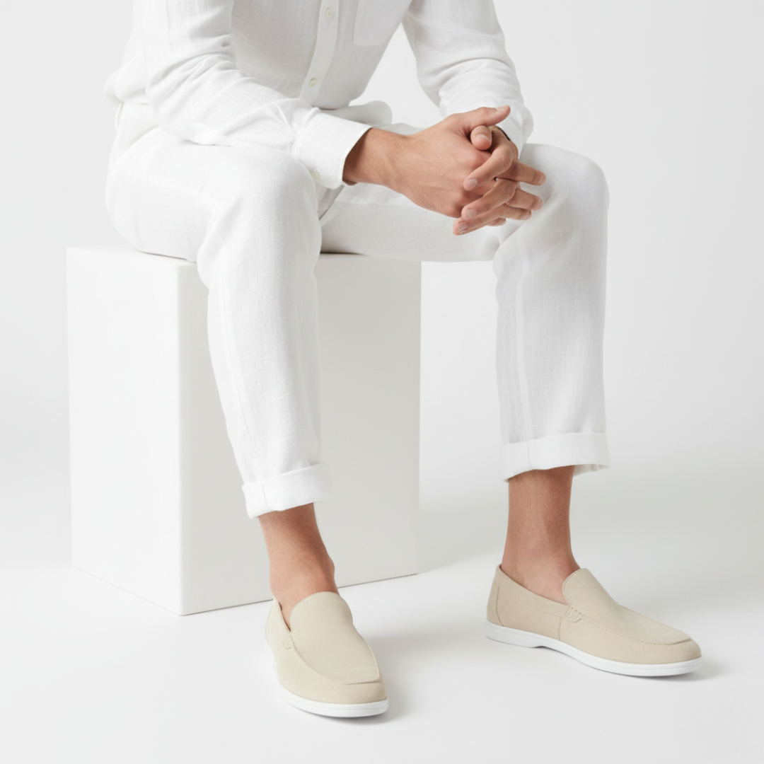 Mocka Svarta Loafers Detaljerad Sömn Regular Fit 3