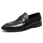 PU Svarta Loafers Andningsbara Regular Fit 0