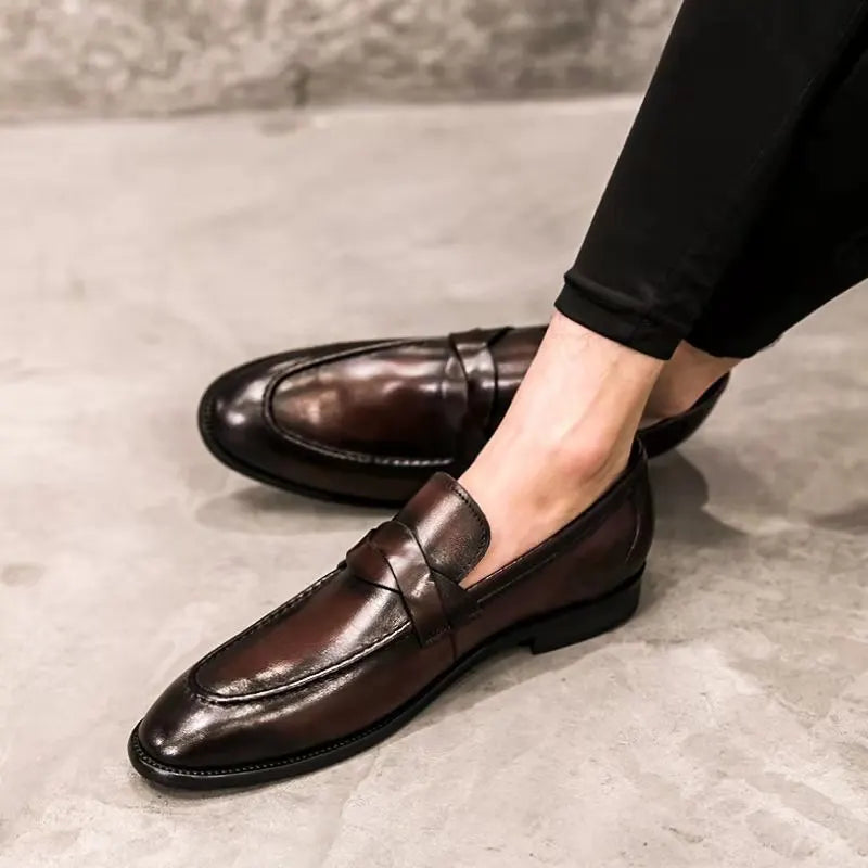 PU Svarta Loafers Andningsbara Regular Fit 3