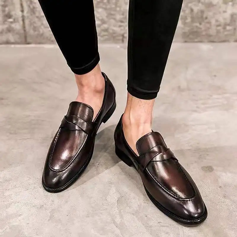 PU Svarta Loafers Andningsbara Regular Fit 4