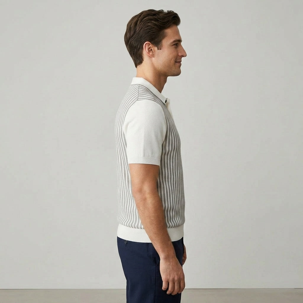 Randstickad Polo