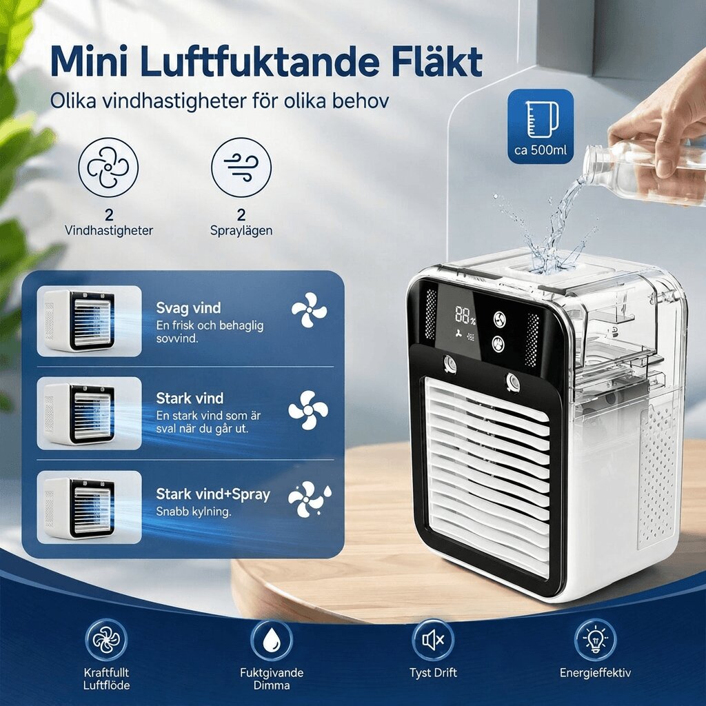 Portabel Mistfläkt ? Snabb Svalka för Komfort och Avkoppling 3