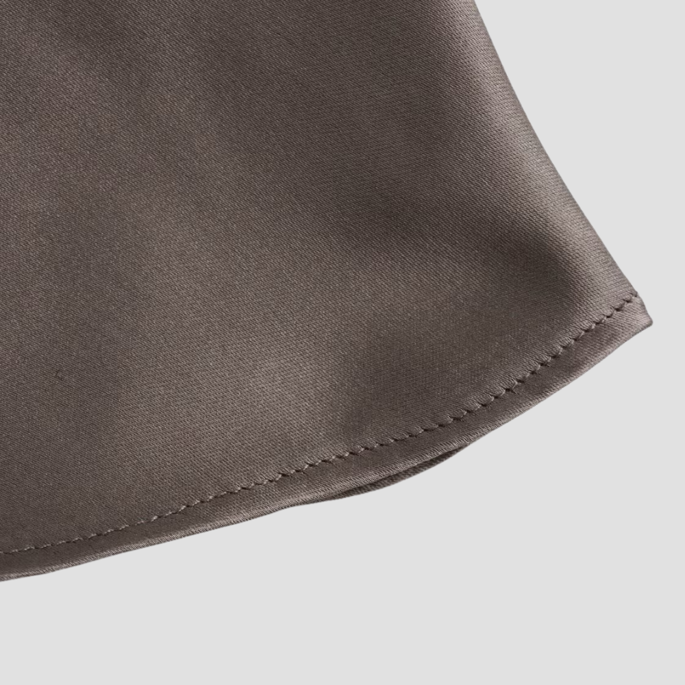 Satinblandad draperad topp 3
