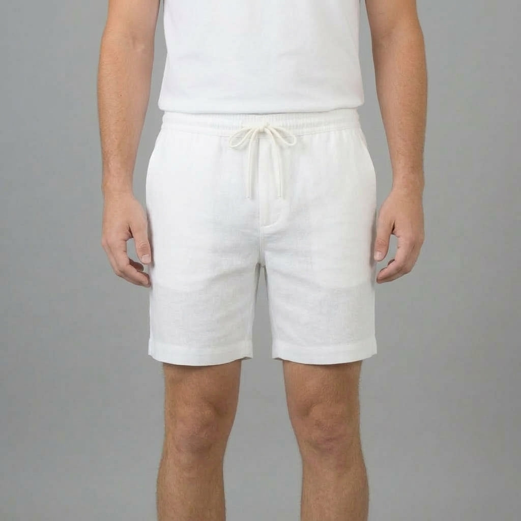 Sommar Shorts Linne Justerbar Midja