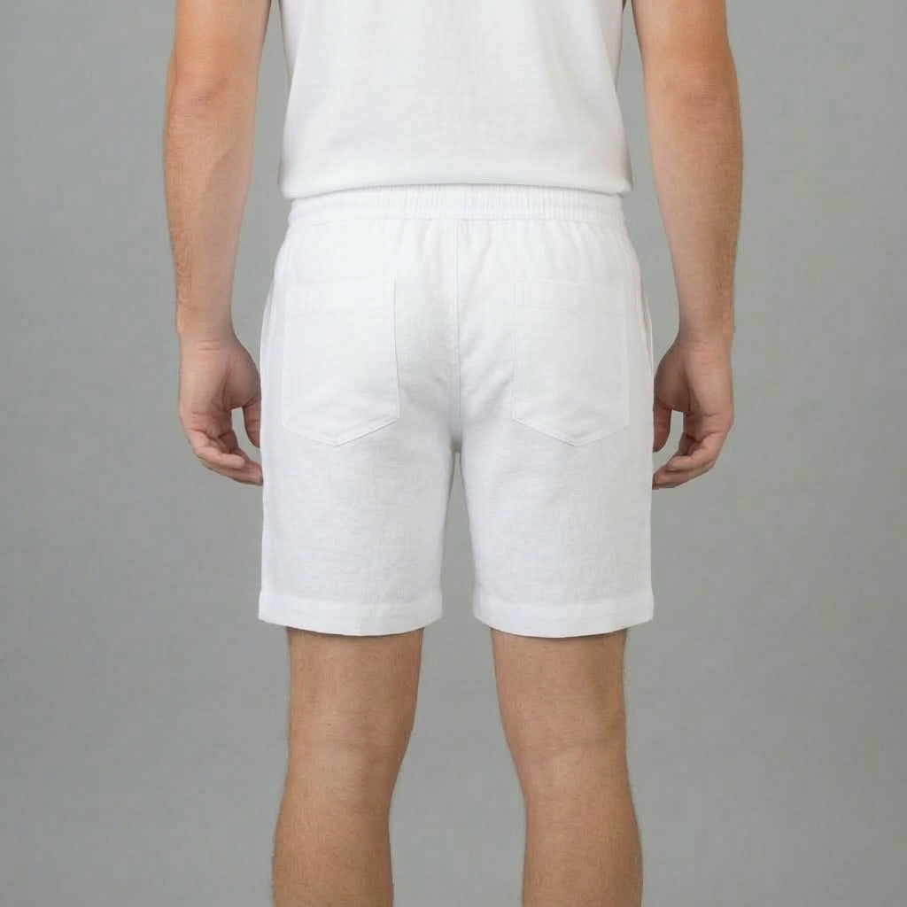 Sommar Shorts Linne Justerbar Midja
