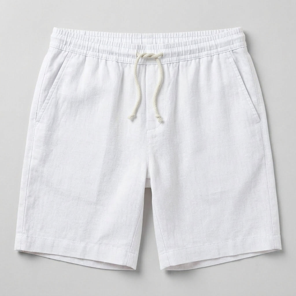 Sommar Shorts Linne Justerbar Midja