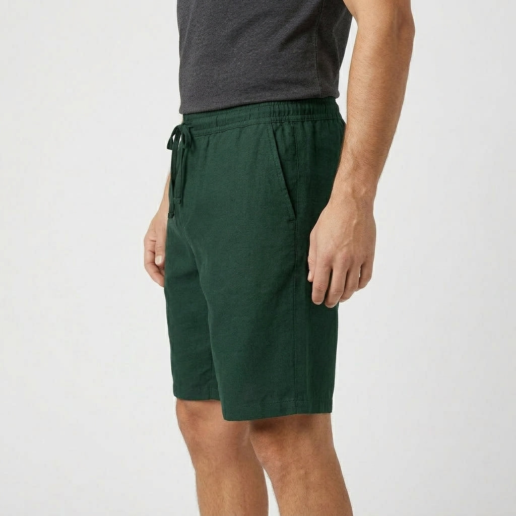 Linne Shorts Herr Dragsko Sommar Stil