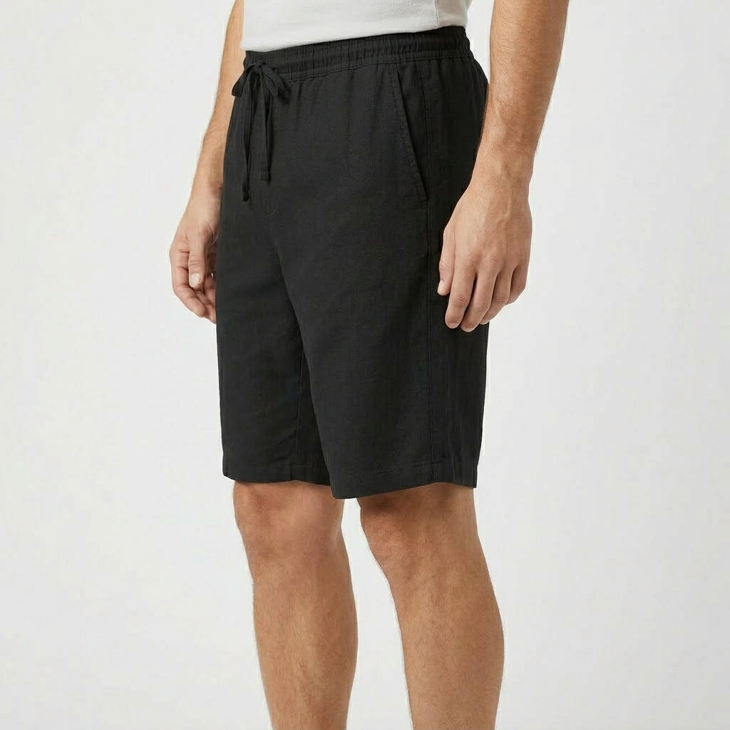 Linne Shorts Herr Dragsko Sommar Stil