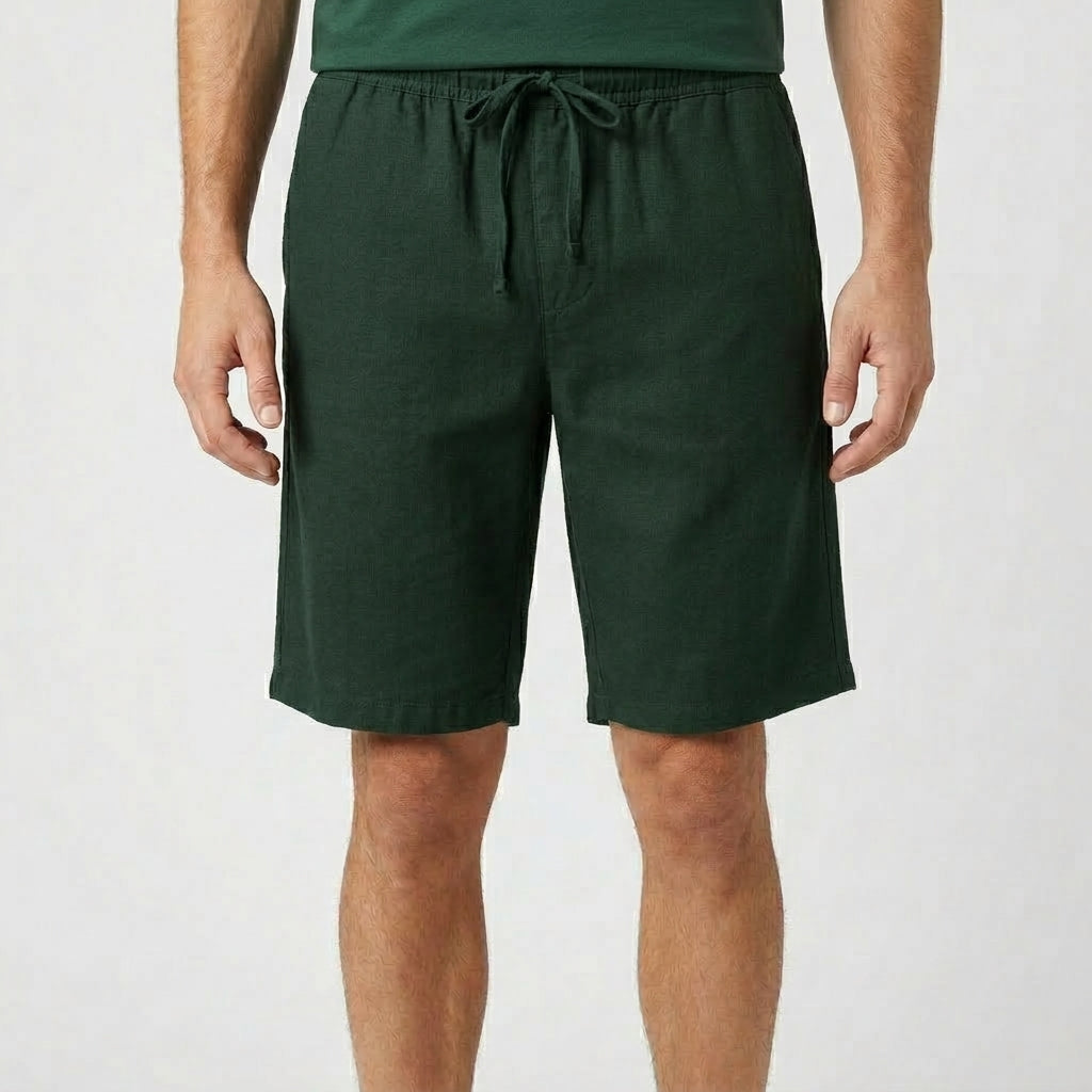 Linne Shorts Herr Dragsko Sommar Stil