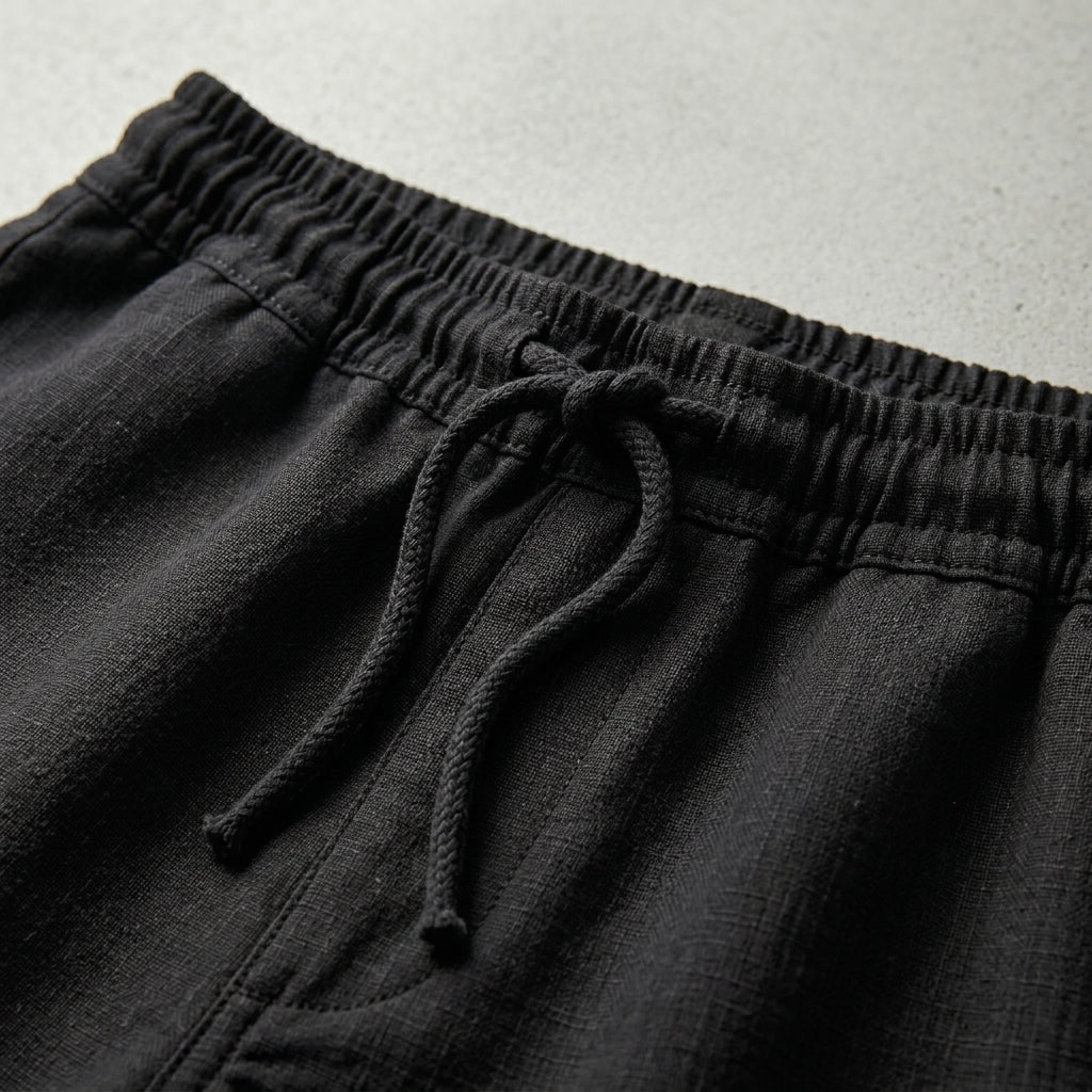 Linne Shorts Herr Dragsko Sommar Stil