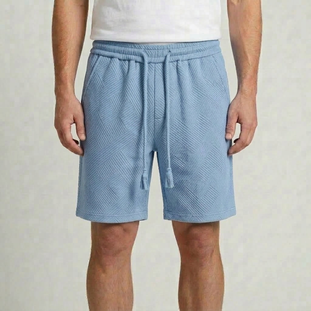 Texturerade Shorts Herr Minimal Sommar Stil