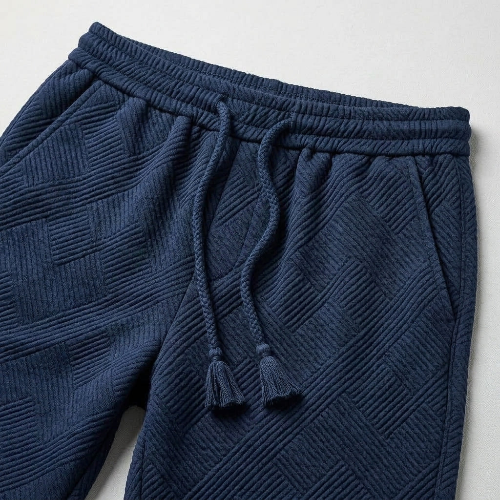 Texturerade Shorts Herr Minimal Sommar Stil