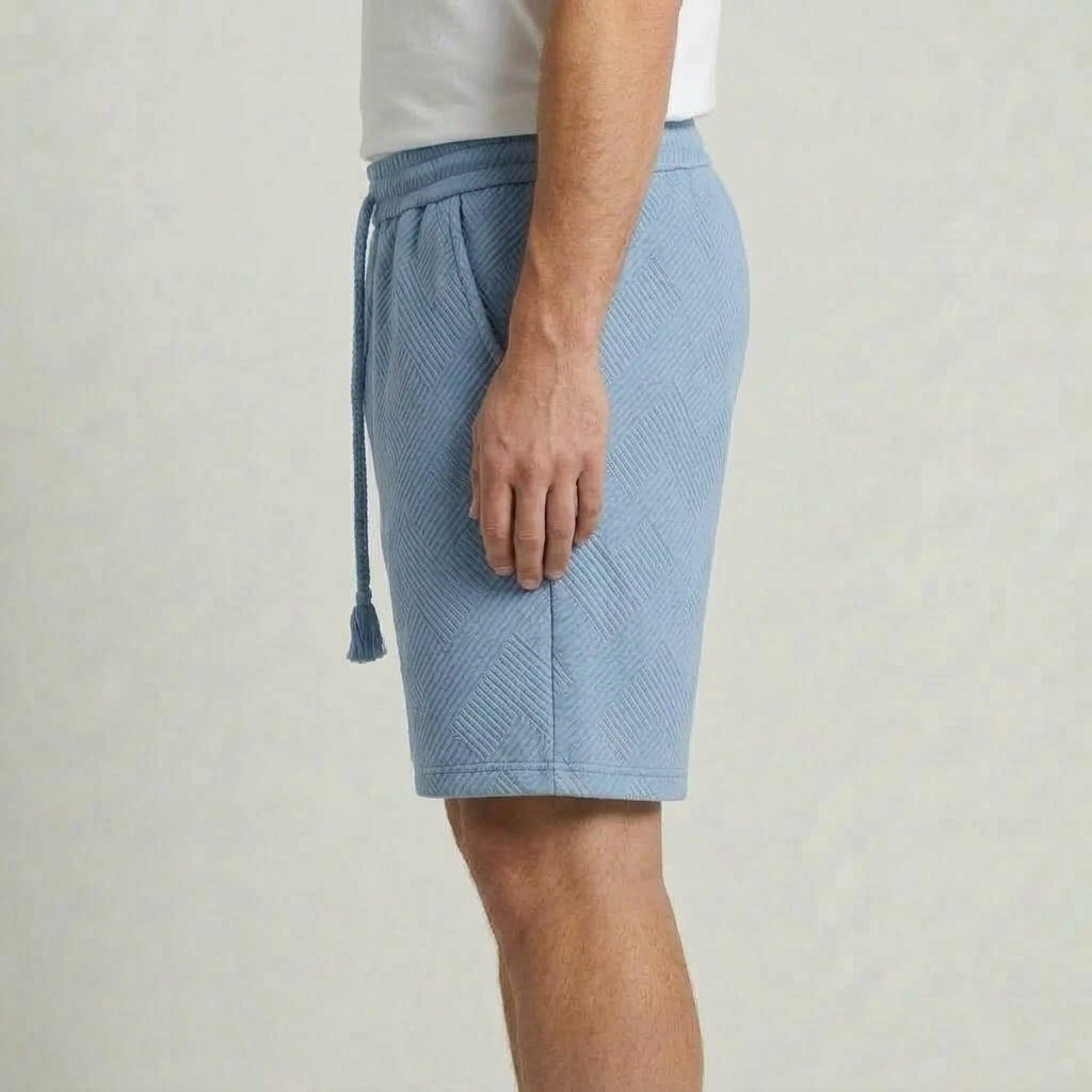 Texturerade Shorts Herr Minimal Sommar Stil